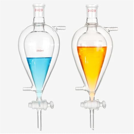 Imbuto separatore a doppio strato con pistone in vetro(60ml)