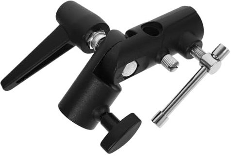 OUNONA Aluminum Alloy Flash Bracket Umbrella Swivel Light Stand Adapter for Off-Camera Tripod Photography Studio Portable Holder Compatible with Various Accessories