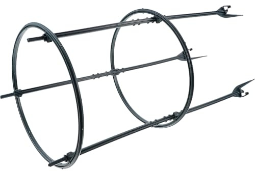 Yardenfun Support pour Plantes Grimpantes en Plastique Robuste 3 Tiges 2 Cercles 20 CM Étagère pour Plantes en Pot d'Intérieur et Extérieur pour Fleurs Vignes et Philodendrons Treillis