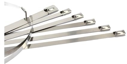 10 pz 4.6mm larghezza autobloccanti fili in acciaio inossidabile fascette metalliche fascette autobloccanti fascette 4.6x100-450(4.6mmx100mm)