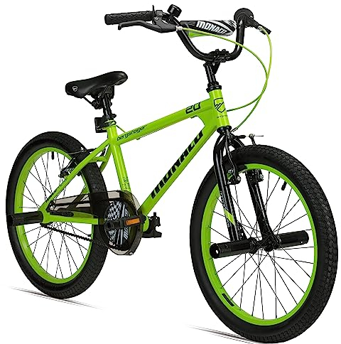Bergsteiger Monaco 20 Zoll BMX, Kinderfahrrad, geeignet für 6, 7, 8, 9 Jahre, Freestyle, 4 Stahl Pegs, Kettenschutz, Freilauf