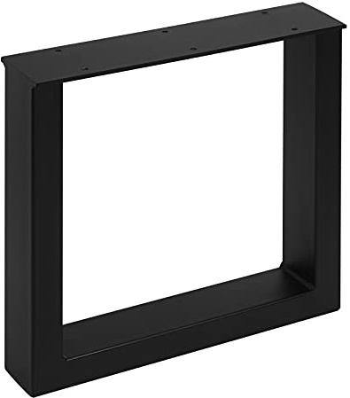 SOTECH 1 Paar Bankgestelle TAB Stahl schwarz matt Höhe: 420 mm Tiefe 430 mm | Profil 80 x 40 mm Bankkufen Industriedesign Bankuntergestell Bankkufe