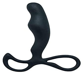 Stimulateur de la prostate point P pour hommes en silicone noir anal