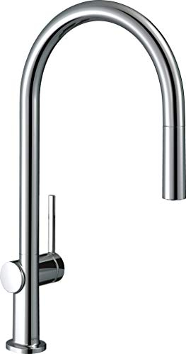 hansgrohe Küchenarmatur Talis M54 (Wasserhahn Küche, 360° schwenkbar, ausziehbarer Auslauf, hoher Komfort-Auslauf 210mm, Standardanschlüsse) Chrom