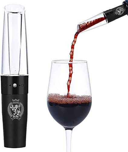 Aérateur de Vin et Bec Verseur Professionnel - Aération Instantanée 2 en 1 - Design Élégant, Facile à Nettoyer - S’adapte à Toutes les Bouteilles - Idée Cadeau pour les Passionnés de Vin