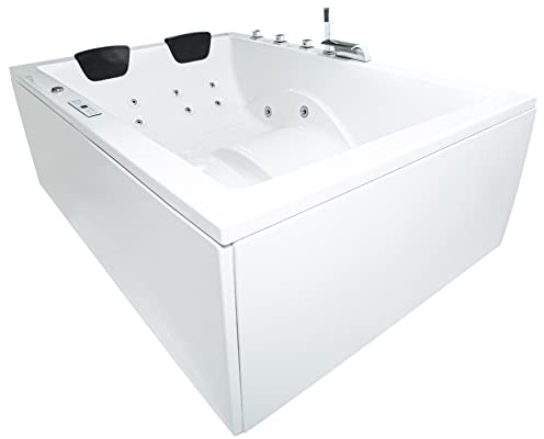 Basera® PREMIUM Indoor Whirlpool Badewanne XXL Wave (190 x 140 cm)