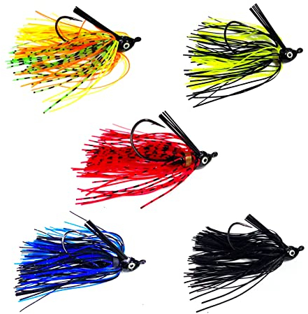 TUXIBIN Kunstköder Set, Spinnköder, Angeln Jig Spinner Set, Hechtköder, Künstlicher Angelköder für Forelle, Barsch, Hecht, Döbel, Zander b5-8