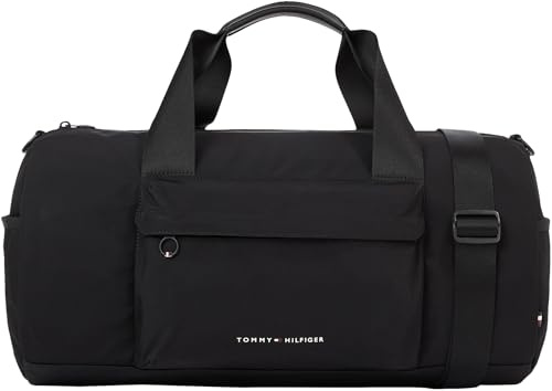 Tommy Hilfiger Herren Duffle Bag Tasche Skyline Handgepäck, Schwarz (Black), Onesize