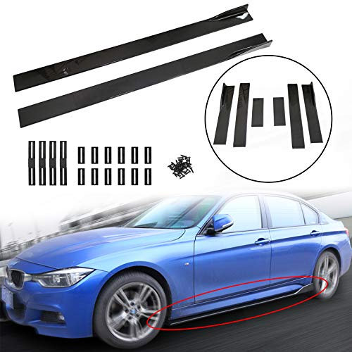 Artudatech Extensiones de faldón lateral universales, divisor de panel rockero, labio de fibra de carbono (CF)