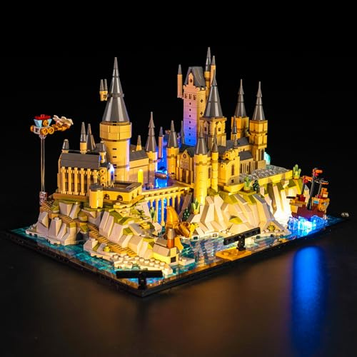 LocoLee Licht Kompatibel mit LEGO Schloss Hogwarts mit Schlossgelände, LocoLee Led Beleuchtungs Set Kompatibel mit 76419 Hogwarts Castle - Nur Lichter Set, Kein Modell (Classic Version)