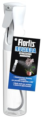 Flortis, Rugiada Spruzzatore Design, Nebulizzatore, Evita i Gas Propellenti, Spruzza in Tutte Le Direzioni, Ideale per Orchidee, Formato da 290 ml