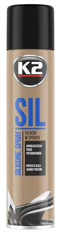 K2 Lubricante de Silicona en Spray - Diseñado para Lubricación de Plástico Caucho Metal Vidrio y Otras Superficies - 300ml