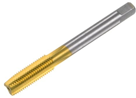 QUARKZMAN Metrisches Gewindebohrer M8 x 1 H2, titanbeschichtet, M35 Hochgeschwindigkeitsstahl, gerade Nut, Gewindeschneidemaschine, Gewindeschneidewerkzeug zur Reparatur