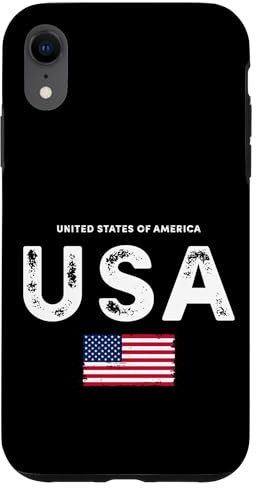 USA With Flag Graphic Tees - Novelty Graphic Cool Designs Hülle für iPhone XR