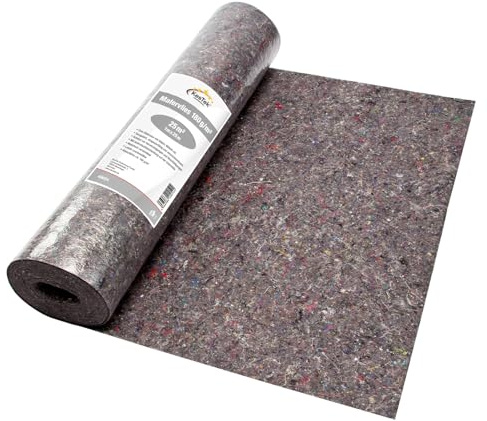Kestek Malervlies, Abdeckvlies, Schutzvlies - 180g/m², 1m x 25m, rutschhemmende Unterseite, ideal zum Schutz von Böden und Oberflächen bei Malerarbeiten und Renovierungen