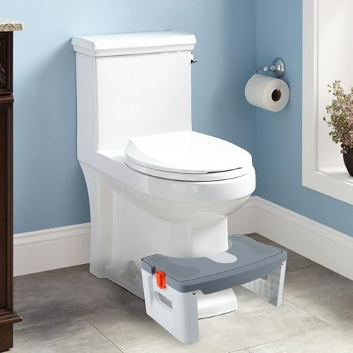 Toilettenhocker mit rutschfestem Design, doppelter Toilettenhocker, klappbar, Hockhocker, tragbar, Toilettensitz, tragbar, Toilettenhocker aus Kunststoff, tabur