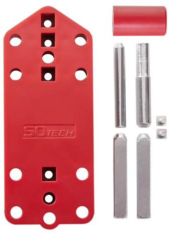 SOTECH Bohrschablone für Türdrücker mit Rosettengarnitur (mit 72 mm, 78 mm, 92 mm Entfernung) für alle Türen mit Buntbart, Profilzylinder, WC und Wechselschloss geeignet