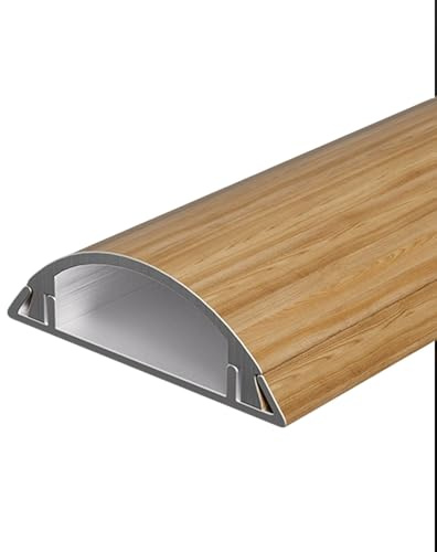YLLSMGS Kabelkanal Boden Flach 100cm Lang Starke Selbstklebende Kabelkanal Holzoptik für Büros Wohnungen Lagerhallen Außenhöfe(Yellow,28 * 10mm/1.1 * 0.39in)