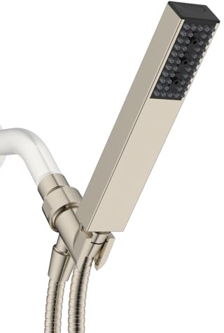 Hibbent cUPC Certified Handheld Shower Head, High Pressure 4 Spray Stainless Steel Showerhead, Built-in Power Wash to Clean Tub & Pets, Adjustable Brass Showerhead Holder, 71 Hose, Brushed Nickel