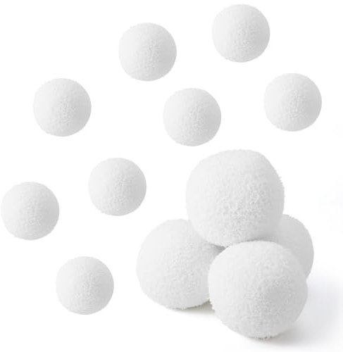 BOXOB 8pcs Hot Tub Scum Absorber, 2.95 Inch Reusable Sponge Scum Eliminating Ball White Pool Absorbing Ball Plunge Cleaning Tool for Bathtub Swimming Pool, Strong Adsorption
