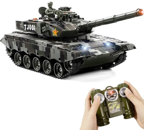 Carro armato radiocomandato da 1/24 RC, Cina 99, giocattolo radiocomandato, telecomando da 2,4 GHz, modello carro armato con spia di controllo della vita, per bambini dai 6 anni in su, ragazzi