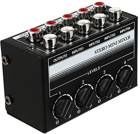 Mini Mixer Audio A 4 Canali Mixer Stereo Passivo Senza Alimentazione Per Strumenti E Dispositivi Audio