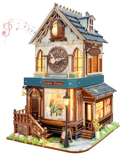 STRUCWOOD Casse-tête 3D en bois pour adultes à faire soi-même, mini maison à construire, décoration d'intérieur - Puzzle 3D en bois - Kit d'artisanat de maison miniature - Cadeau pour la famille, les