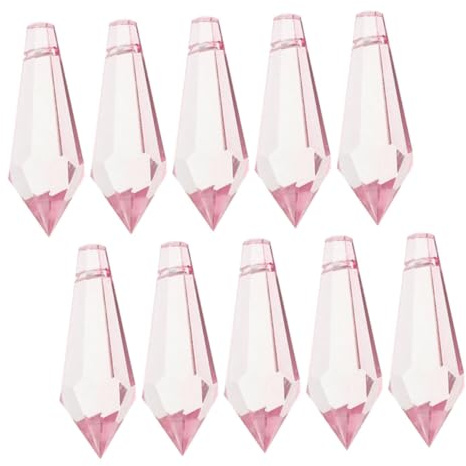 Operitacx 10pcs Colored Teardrop Crystal Pendants for Chandeliers Bulk Glass Beads Window Suncatcher Prisms Lightweight Durable Curtain Crystals for Home Decor and Ceiling Fans