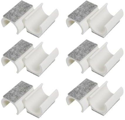 SIXHAOBU 12 Stück Stuhlgleiter Freischwinger mit Filz Set, Möbelgleiter Filzgleiter für Schwingstühle Ø 24-25 mm für Freischwinger Stühle Schützen Sie Fliesenböden Holzböden und Reduzieren Sie Lärm