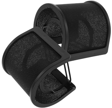 Beaupretty 2pcs Blowout Preventer Microphone Windscreen Protective Cover Mic Shield for Streaming Recording Metal Mesh Filter U-shaped Semi-enclosed Design for Vocal Recording and Live