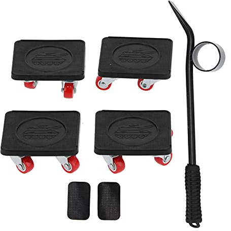 Ensemble de Levage et de déplacement de Meubles | Rouleau d'équipement Robuste pour canapés/réfrigérateurs/Pianos | 4 Chariots à Roues + 2 Tapis + 1 élévateur | Principe de Levier