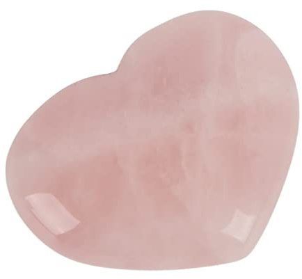 CHICIRIS Pierre de Cœur en Quartz Rose pour Soulager l'anxiété et L'énergie de Guérison, Adaptée aux Amateurs de Méditation et de Feng Shui.
