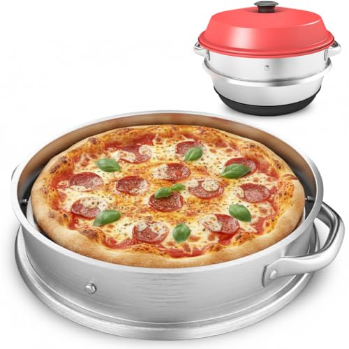 ZauberFry Accesorio para pizza compatible con horno de camping Omnia, bandeja de horno de acero inoxidable, apta para alimentos, sin agujero en el centro, para pizza, pasteles flameados y más