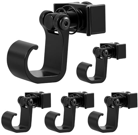 Peviasot Lot de 10 anneaux de raccord pour rail d'aviation, en aluminium anodisé, pivotants à 360°, capacité de charge de 45 kg, ferrure simple pour rail d'arrimage, camping-car, remorque, transport