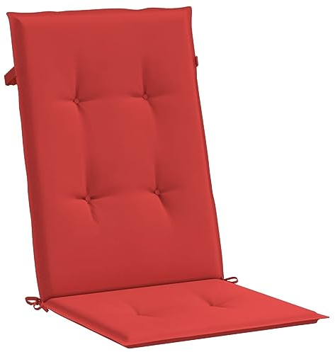 vidaXL 4X Gartenstuhl Auflage 120x50x3 cm Rot Hochlehner Sitzkissen Kissen