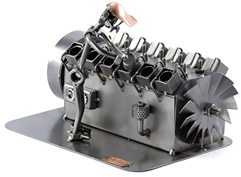 Steelman24 I Omini di Viti Ingegnere Meccanico con Piastra di Incisione Personale I Idee Regalo Originale I Soprammobili in Metallo I Modellino