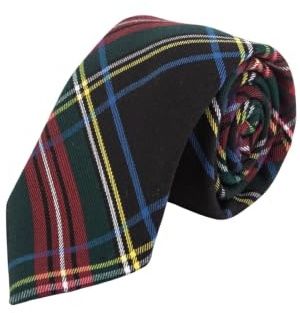 Dobell Mens Traditional Green Tartan Tie