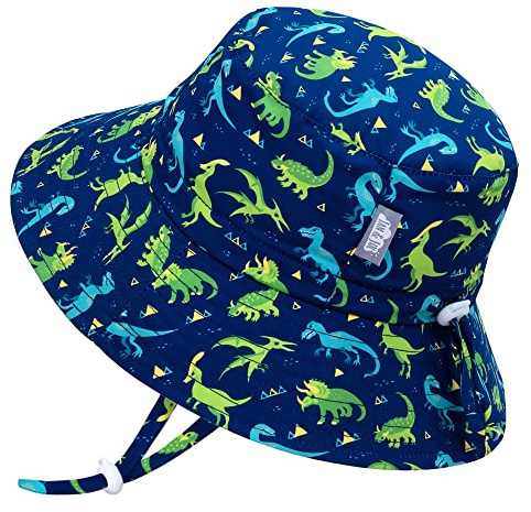 JAN & JUL Beach Toddler Dinosaur Bucket Hat for Boys Girls UV Sun Protective (L: 2-5T, Dinoland)