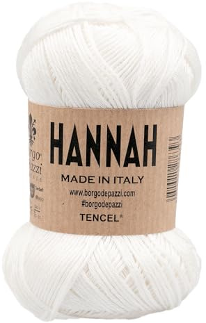 Hannah Filato Lyocell 100% ideale per Maglia e Uncinetto – 5 gomitoli da 50 grammi – Morbido, traspirante, fresco ed eco sostenibile - 1
