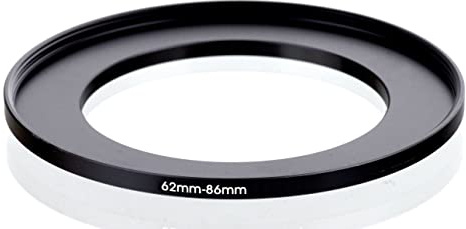 STEP UP 62-86MM anello adattatore 62MM-86MM adapter ring 62MM 86MM 62-86 62 86 MM obiettivo lente ottica lens per filtro paraluce tappo cap 1xzw