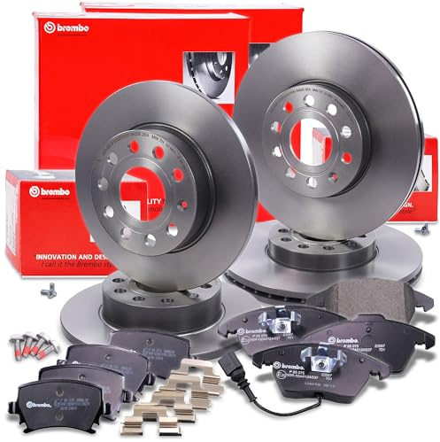 BREMBO Coated Disc Line Bremsenset inkl. Bremsscheiben Vorne Ø 288 mm | Kompatibel mit: AUDI A3, A3 Sportback, SEAT ALTEA XL, SKODA OCTAVIA II, OCTAVIA II Combi, SUPERB II, SUPERB II Kombi