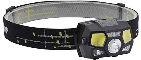 1200 Lumen Rechargeable LED Headlamp with Red Light - Motion Sensor, Lightweight, Durable, Waterproof Headlight - Camping and Hiking Gear