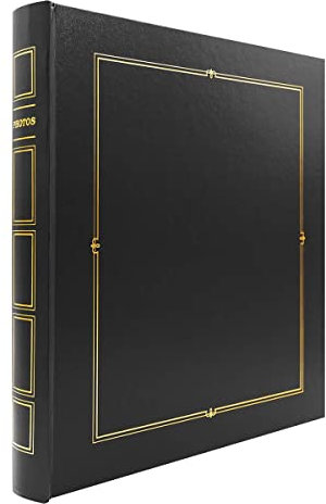 Album Photo Traditionnel Cordoue noir 600 Photos 10x15 cm Rouge foncé, Compatible 11,5x15 cm 100 pages Taille : 33.5x36 cm - Fabriqué en France