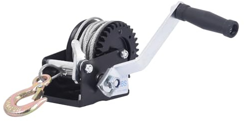 LFGUD Hand Winch Boat Trailer Winch Heavy Duty Hook with 33ft Steel Cable, Ratchet Manual Operated Winch for Trailers ATV UTV Boat Marine