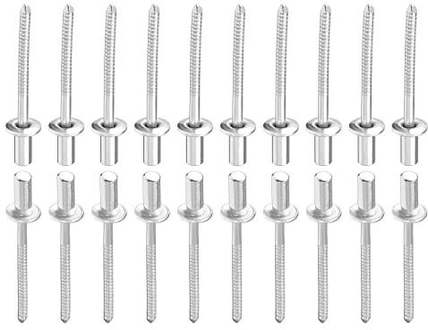 DTGN 50Pack 4mm x 10mm DxL Blindnieten 304 Edelstahl Geschlossen Ende | Gut für Maschine Verbindung, Kuppel