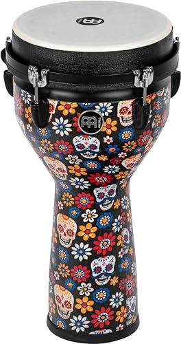 Meinl Percussion Jumbo Djembe, Mehrfarbig (JD10DA) | mit mechanischem Stimmsystem, Höhe 20,5 Zoll, Durchmesser 10 Zoll, Kunststoff