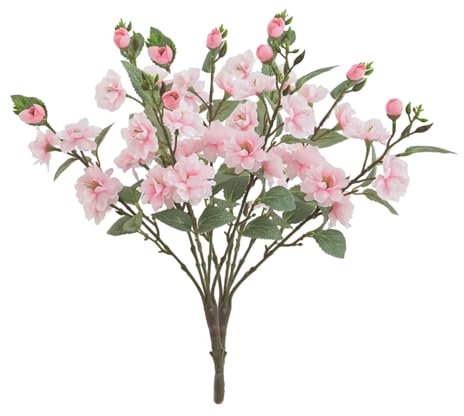BEIJIALY 2 Stück Seiden-Rosenstrauß, Rosen-Kunstblumen, Mini-Rosen, Seidenblumen, Rosa Vintage-Rosen, Künstliche Blumen mit Stielen, Blumenstrauß für Zuhause, Hochzeitsdekoration