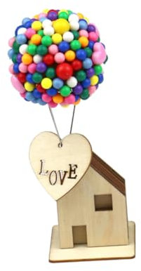 FUNOMOCYA Holzhaus Mit Luftballons Kreatives Bastelset Zur Dekoration Für Valentinstag Weihnachten Geburtstage Bunte Farben Fördert Kreativität Und Emotionale Bindung