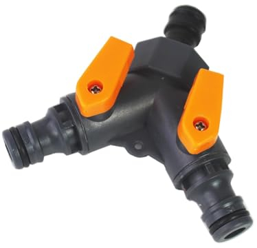 Facynde Y Verteiler Absperrventil, Wasser-Verteiler Für Gartenschlauch, Bewässerung, Y-Ventil Splitter Für Den Gleichzeitigen Anschluss Von Zwei Wassergeräten Wasserhahn Adapter Gartenschlauch