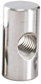 Laufmuttern, Zylindermutter M4 M5 M6 304 Edelstahlschrauben Zylinderstift Dübel Holzmöbel Eingebettete Feststellmutter Lange Mutter(Size:M6x25 (3Pcs))